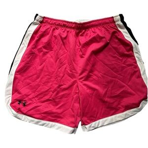 Women’s Under Armour Pink Mesh Shorts Black White Size Medium